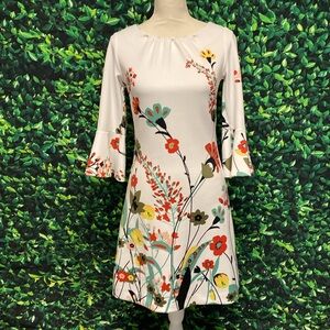 NWT NY & Company Bell Sleeve Floral Dress Sz XS